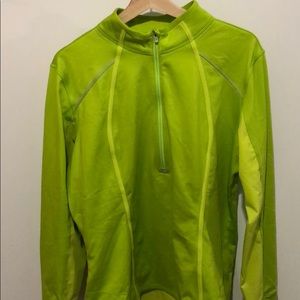 Lime green Athleta half zip pullover